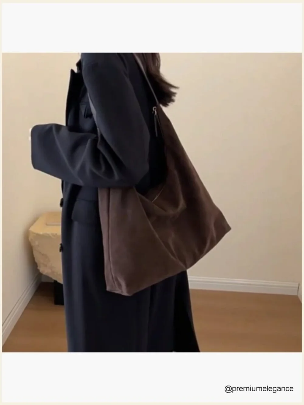 Large Slouchy Hobo Shoulder Purse Tote Bag for Women Suede